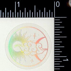 🌀10/$10🌀 Silver Celestial Holographic Translucent Waterproof Vinyl Sticker